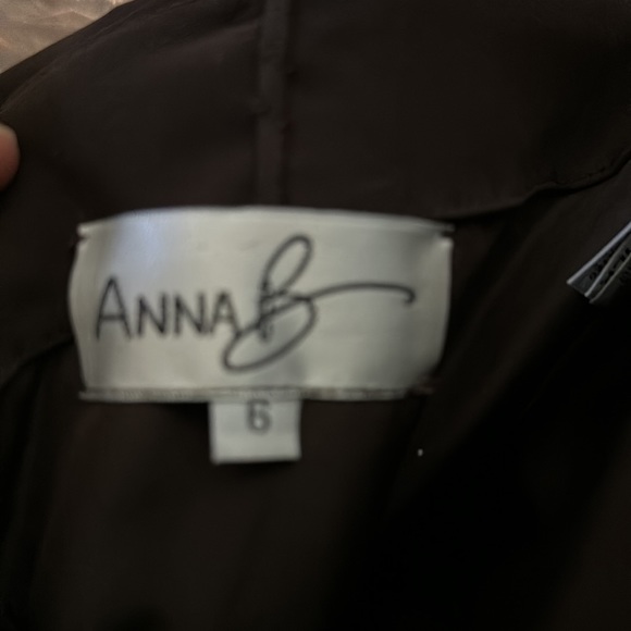 ANNA B CHOCOLATE BROWN SILK LONG DRESS WITH SPAGHETTI STRAPS IN SIZE 6 - Picture 8 of 8
